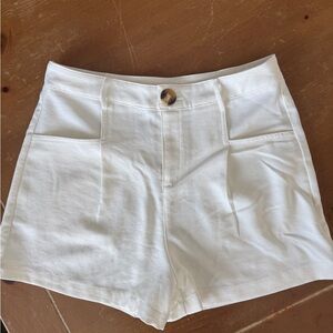 Women's White trouser shorts